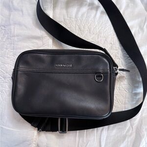 Coach Black Leather Belt Bag